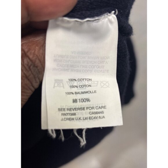 J.Crew  Navy Quarter-Zip Knit Sweater Pullover  & Long Sleeves M - Picture 8 of 10